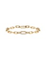 Daniel Wellington Bracciale di lusso placcato oro con cristalli Crystal Link DW00400572 - Lunghezza: 17.5 cm donna