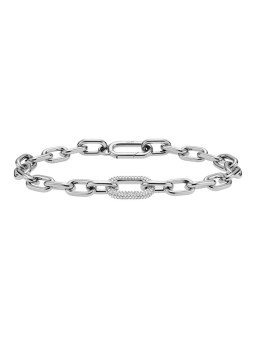 Daniel Wellington Bracciale di lusso in acciaio con cristalli Crystal Link DW00400608 - Lunghezza: 15.5 cm donna