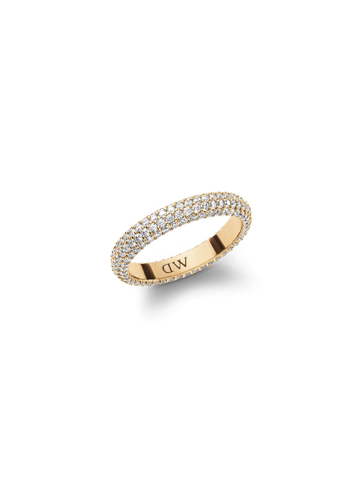 Daniel Wellington Anello con pavé di cristilla placcato oro scintillante DW0040064 - Diametro: 60 mm donna