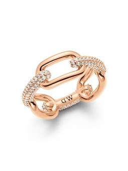 Daniel Wellington Elegante anello in bronzo Crystal Link DW0040057 - Diametro: 58 mm donna