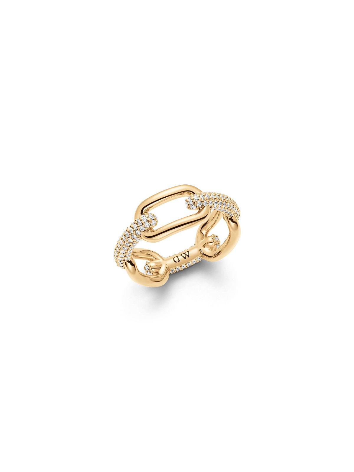 Daniel Wellington Anello di lusso placcato oro Crystal Link DW0040059 - Diametro: 52 mm donna