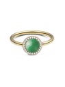 Daniel Wellington Anello placcato oro con giadeite e cristalli Audrey DW0040134 - Diametro: 62 mm donna