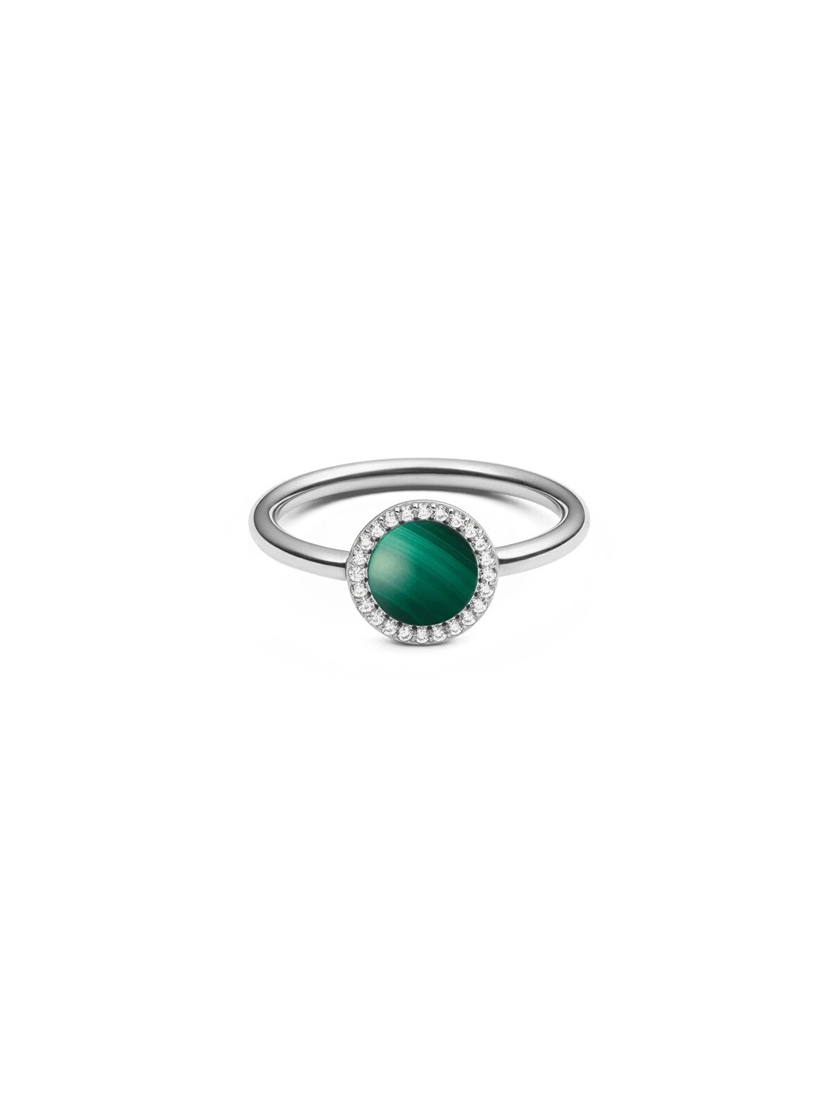 Daniel Wellington Elegante anello con malachite e cristalli Audrey DW00401317 - Diametro: 60 mm donna