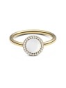 Daniel Wellington Anello placcato oro con madreperla e cristalli Audrey DW0040129 - Diametro: 62 mm donna