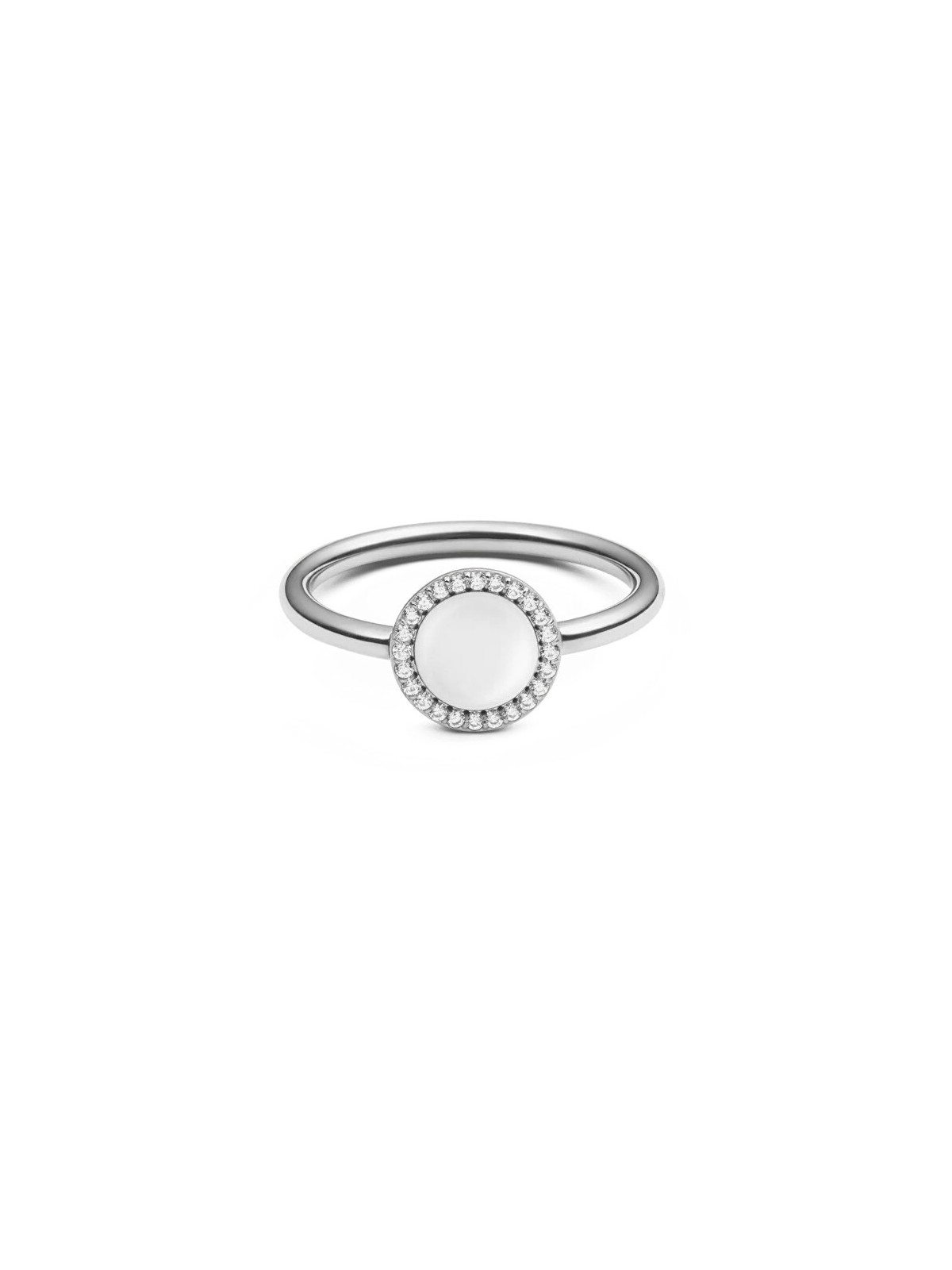 Daniel Wellington Anello originale con madreperla e cristilla Audrey DW0040127 - Diametro: 50 mm donna