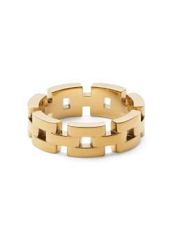 Daniel Wellington Elegante anello a 3 maglie placcato oro DW0040099 - Diametro: 54 mm unisex