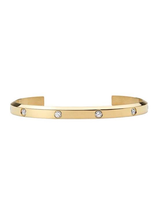 Daniel Wellington Bracciale classico Lumine DW004017 aperto, placcato oro massiccio - Lunghezza: 18,5 cm donna