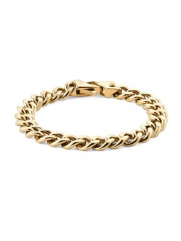 Daniel Wellington Bracciale da uomo placcato oro Ellipse Cuban Chain DW0040166 - Lunghezza: 17,5 cm uomo