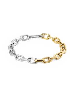 Daniel Wellington Bracciale da donna bicolore Contrast Link DW004019 - Lunghezza: 17,5 cm donna