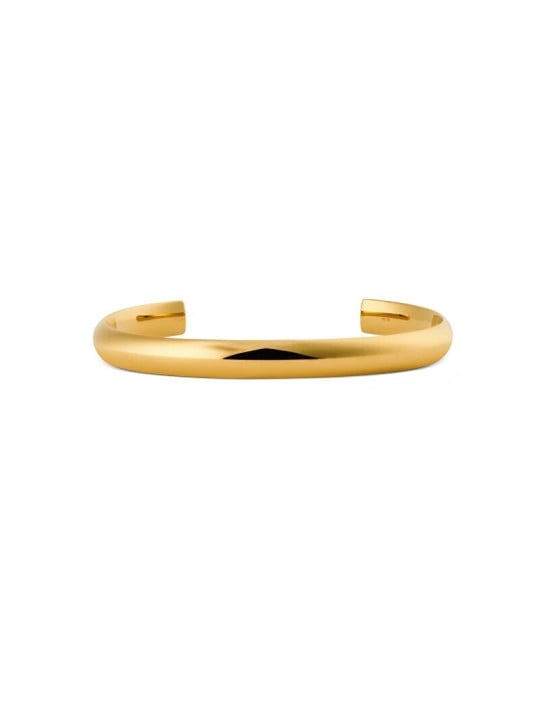 Daniel Wellington Bracciale aperto massiccio in acciaio placcato oro Arch DW0040194 - Lunghezza: 18,5 cm donna