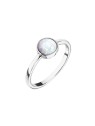 Evolution Group Anello in argento con opale bianco 15001.1 bianco - Diametro: 54 mm donna