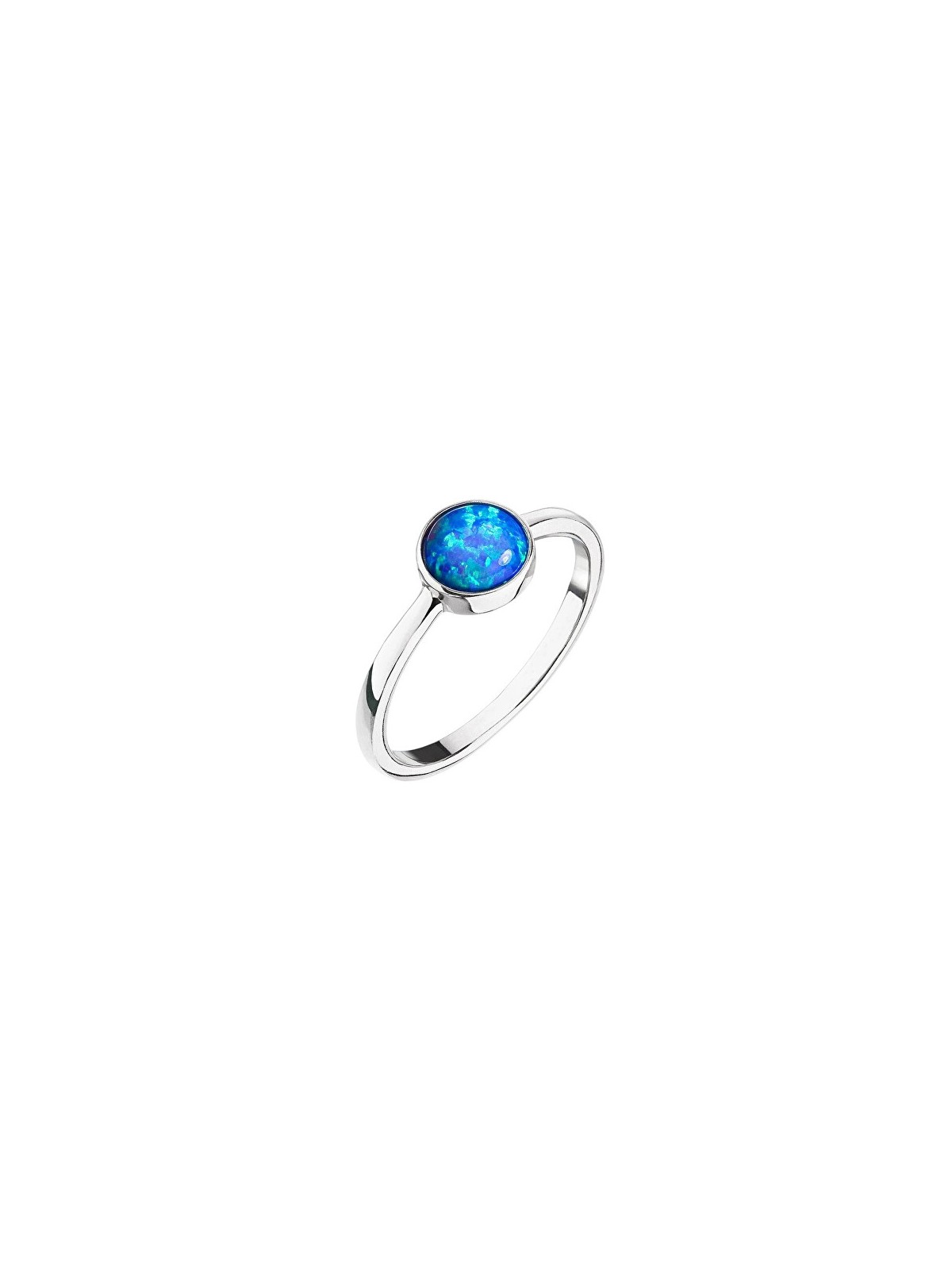 Evolution Group Anello in argento con opale blu 15001.3 - Diametro: 54 mm donna