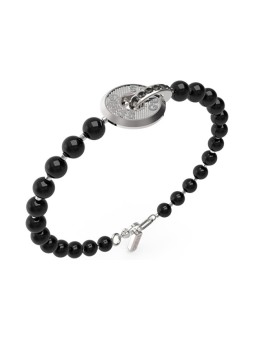 Guess Bracciale da uomo con perline Edgy Styles JUMB04060JWSTBK - Lunghezza: 23 cm uomo
