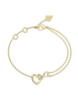 Guess Affascinante bracciale con cuore e simbolo dell'infinito Iconique JUBB05531JWYG - Lunghezza: 18,4 cm donna