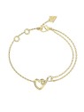 Guess Affascinante bracciale con cuore e simbolo dell'infinito Iconique JUBB05531JWYG - Lunghezza: 18,4 cm donna