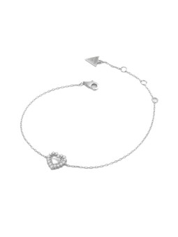 Guess Bracciale da donna in argento Heart Jardin JSBB04457JWRH - Lunghezza: 18,5 cm donna