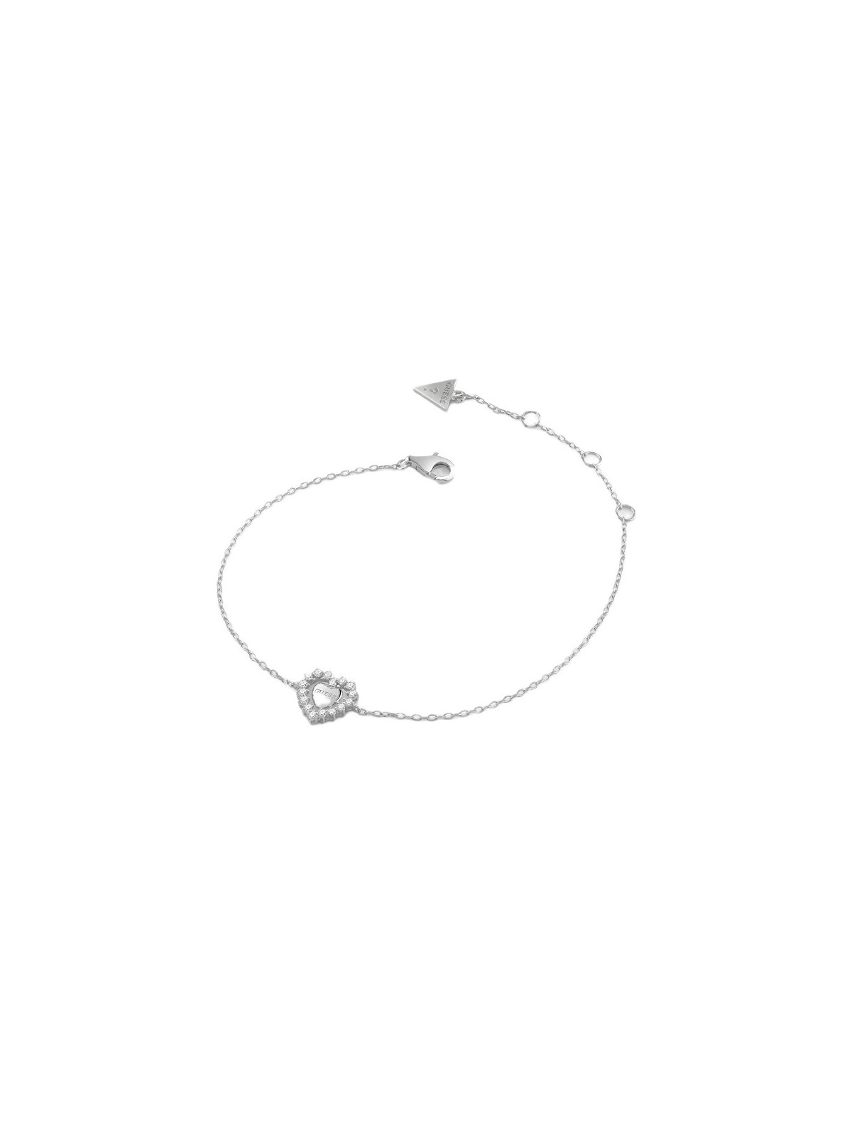 Guess Bracciale da donna in argento Heart Jardin JSBB04457JWRH - Lunghezza: 18,5 cm donna