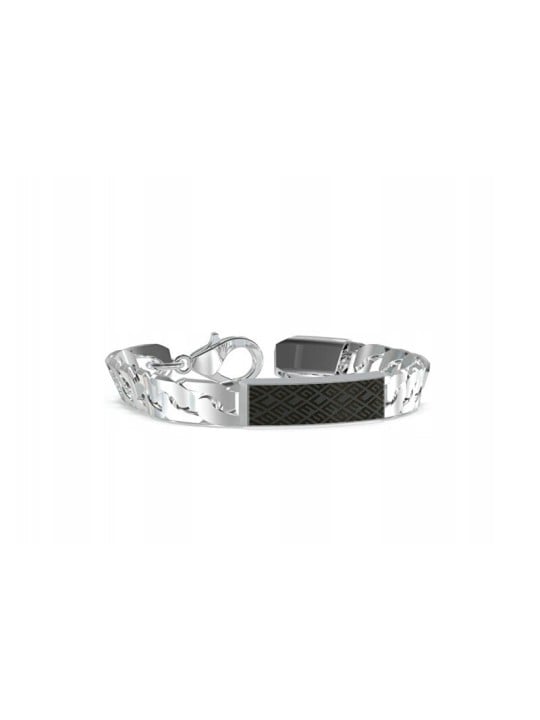 Guess Bracciale da uomo in acciaio King's Road JUXB03224JWSTBK - Lunghezza: 19 cm uomo