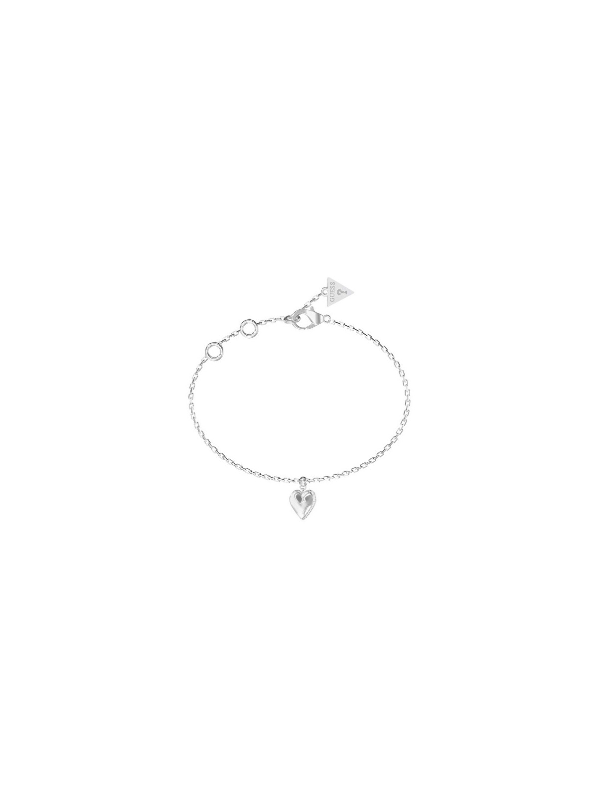 Guess Splendido bracciale in acciaio Heart By Your Side JUBB06082JWRH - Lunghezza: 18,4 cm donna