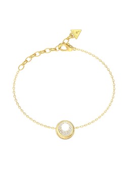 Guess Bracciale Moon Drops placcato oro JUBB06246JWYG - Lunghezza: 18,4 cm donna