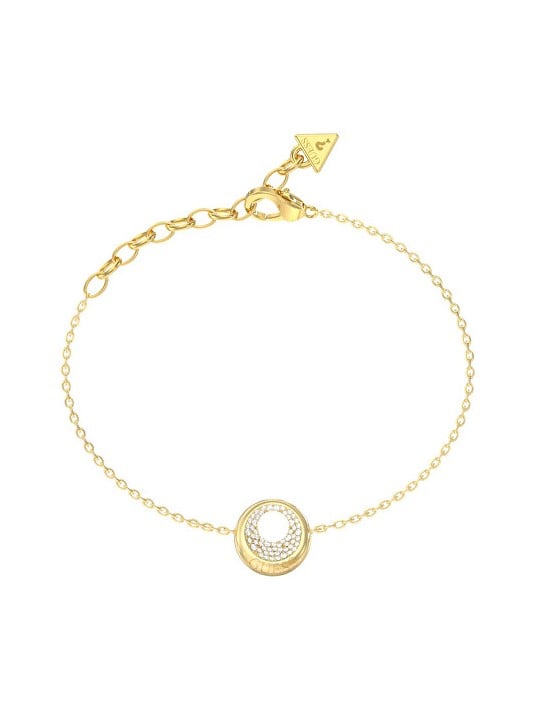 Guess Bracciale Moon Drops placcato oro JUBB06246JWYG - Lunghezza: 18,4 cm donna