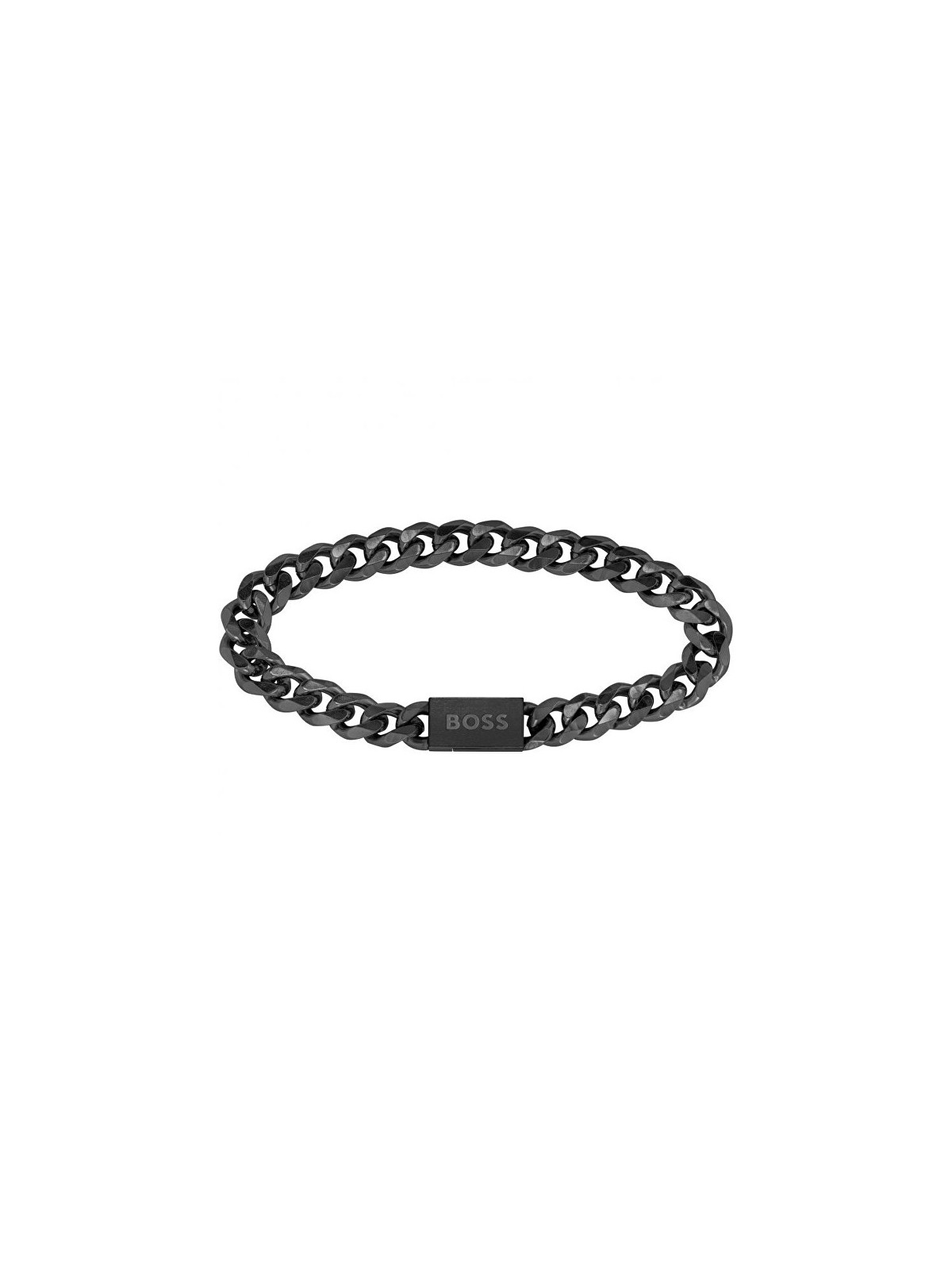 Hugo Boss Elegante bracciale nero da uomo a maglie 1580145 - Lunghezza: 19 cm uomo