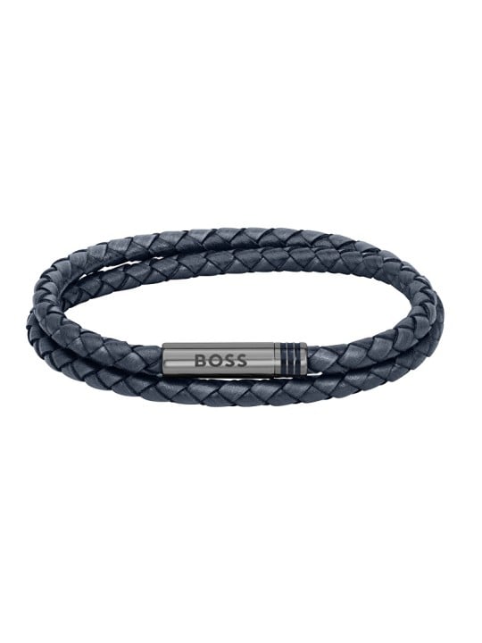 Hugo Boss Elegante bracciale doppio in pelle 1580494 - Lunghezza: 19 cm unisex