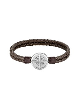 Hugo Boss Elegante bracciale in pelle marrone 1580497 - Lunghezza: 19 cm uomo