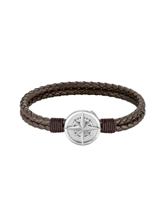 Hugo Boss Elegante bracciale in pelle marrone 1580497 - Lunghezza: 19 cm uomo