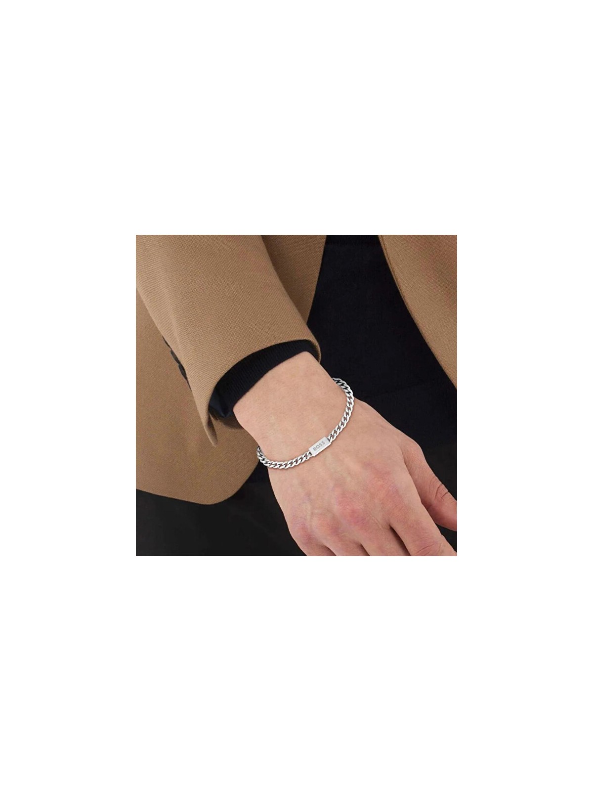 Hugo Boss Bracciale da uomo a catena placcato oro, modello 1580556 - Lunghezza: 19 cm uomo