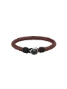 Hugo Boss Elegante bracciale classico in pelle nera 1580467 - Lunghezza: 17,5 cm uomo