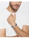 Hugo Boss Bracciale da uomo in pelle scamosciata Dylan 1580609 - Lunghezza: 19 cm uomo