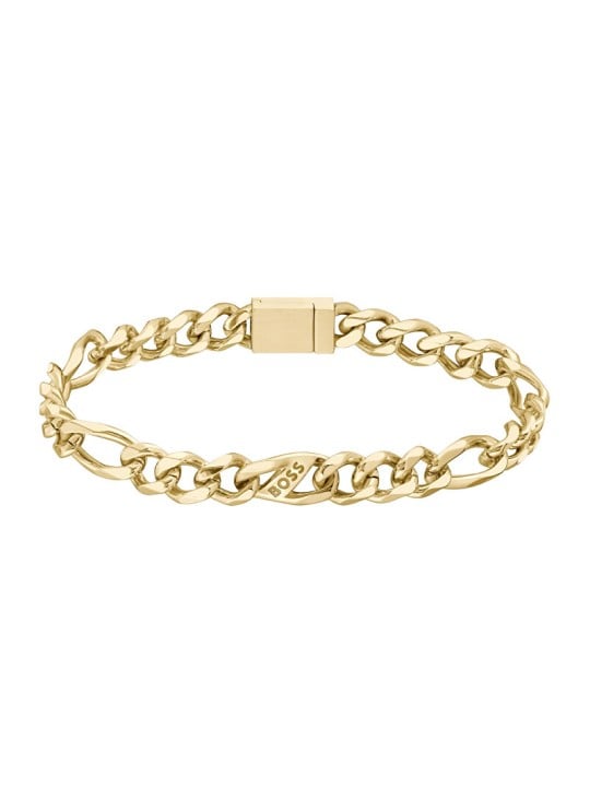 Hugo Boss Bracciale da uomo in acciaio placcato oro Rian 1580614 - Lunghezza: 19 cm uomo