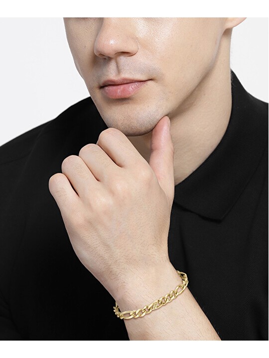 Hugo Boss Bracciale da uomo in acciaio placcato oro Rian 1580614 - Lunghezza: 19 cm uomo
