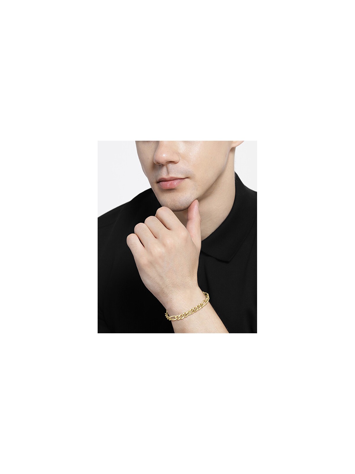 Hugo Boss Bracciale da uomo in acciaio placcato oro Rian 1580614 - Lunghezza: 19 cm uomo