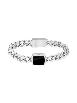 Hugo Boss Bracciale moda in acciaio con onice Odell 1580650 - Lunghezza: 17.5 cm uomo