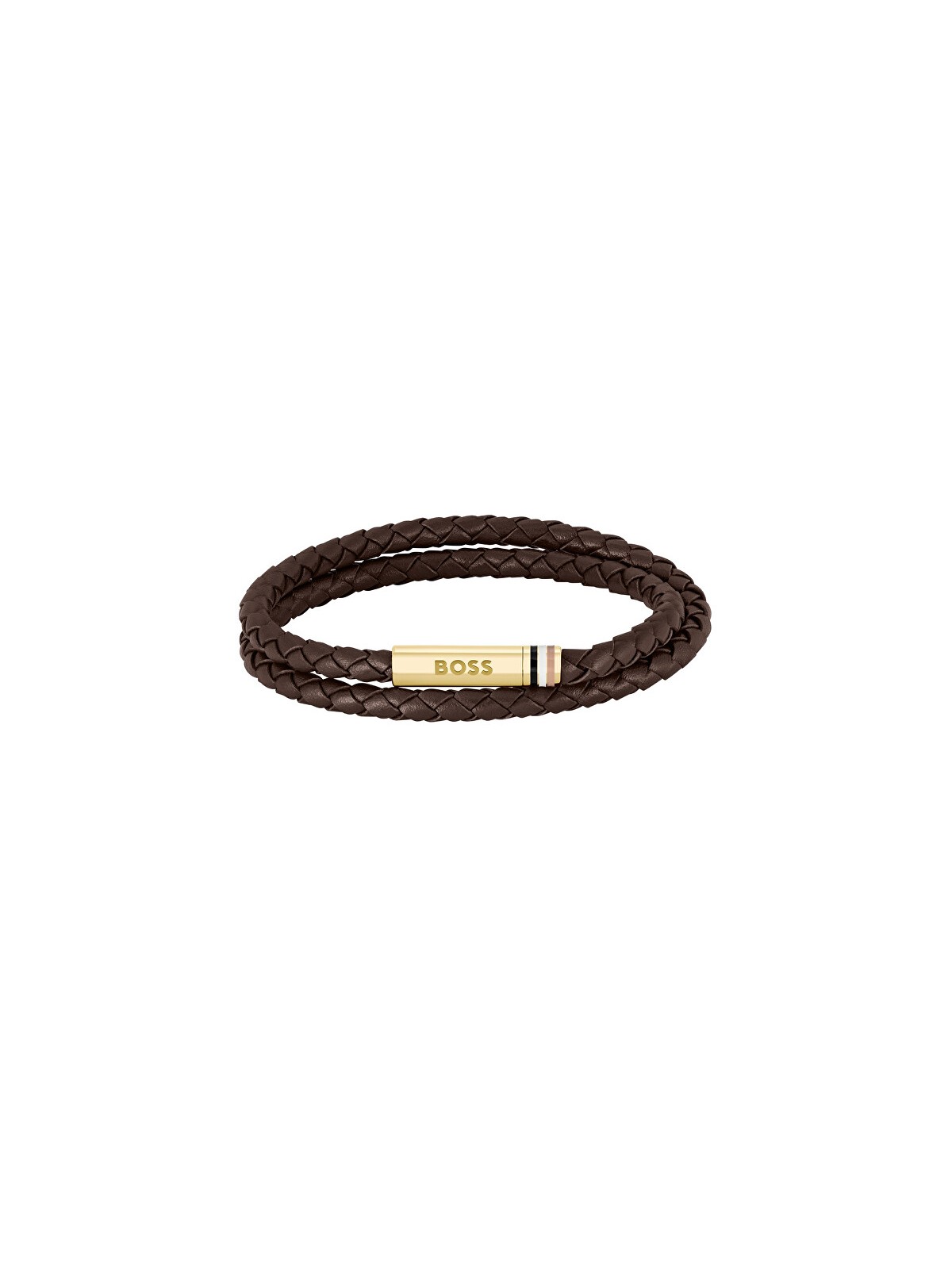 Hugo Boss Bracciale doppio in pelle Ares 1580670 - Lunghezza: 19 cm unisex