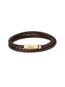 Hugo Boss Bracciale doppio in pelle Ares 1580670 - Lunghezza: 19 cm unisex