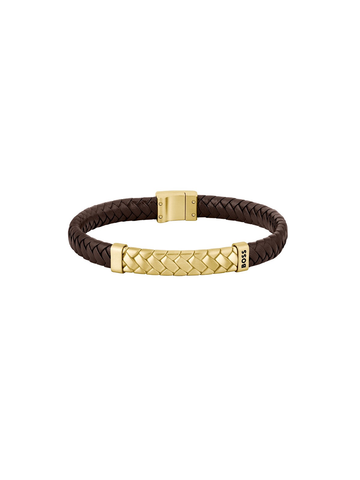 Hugo Boss Elegante bracciale in pelle da uomo su misura 1580675 - Lunghezza: 19 cm uomo