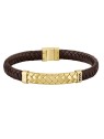Hugo Boss Elegante bracciale in pelle da uomo su misura 1580675 - Lunghezza: 19 cm uomo