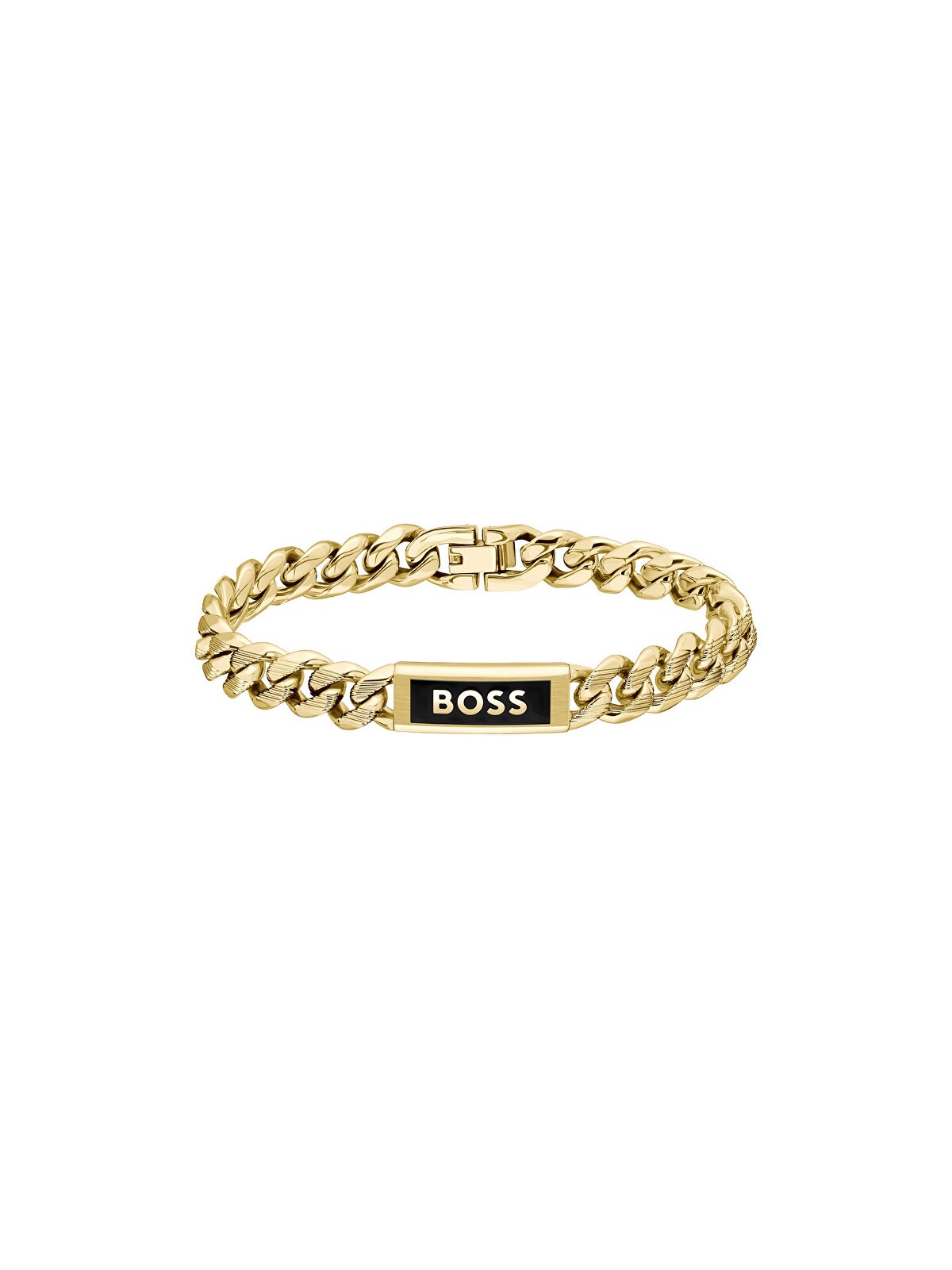 Hugo Boss Bracciale da uomo placcato oro Kassy Emblem 1580680 - Lunghezza: 19 cm uomo