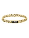 Hugo Boss Bracciale da uomo placcato oro Kassy Emblem 1580680 - Lunghezza: 19 cm uomo