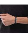 Hugo Boss Elegante bracciale in pelle nera Codice 1580783 - Lunghezza: 19 cm uomo