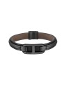 Hugo Boss Elegante bracciale in pelle nera Codice 1580784 - Lunghezza: 19 cm uomo