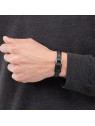 Hugo Boss Elegante bracciale in pelle nera Codice 1580784 - Lunghezza: 19 cm uomo