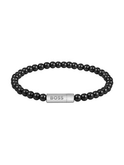 Hugo Boss Bracciale con perline e sfera in onice 1580789 - Lunghezza: 19 cm uomo