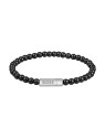 Hugo Boss Bracciale da uomo con perline e sfera di ematite 1580790 - Lunghezza: 19 cm uomo