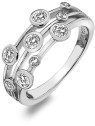 Hot Diamonds Anello di lusso in argento con topazio e diamante Willow DR207 - Diametro: 51 mm donna