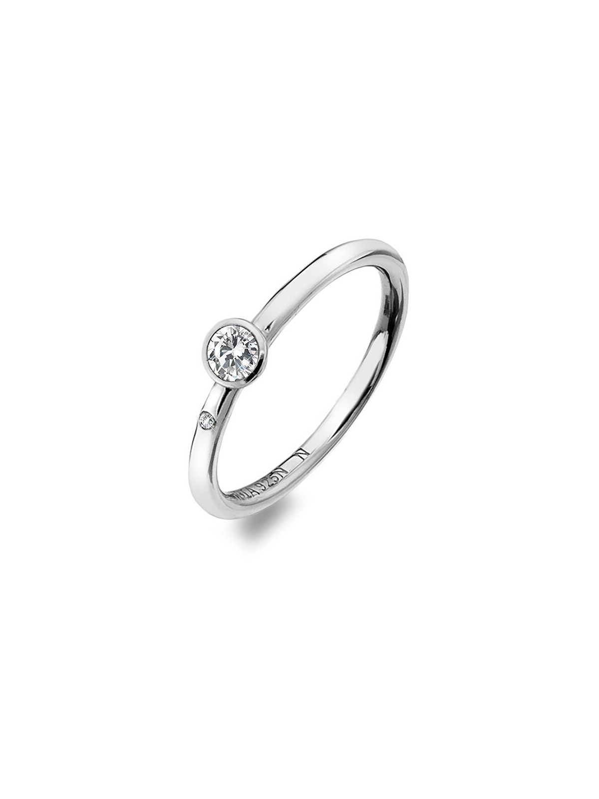 Hot Diamonds Anello di lusso in argento con topazio e diamante Willow DR206 - Circonferenza: 55 mm donna