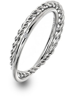 Hot Diamonds Anello di lusso in argento con il diamante giusto Jasmine DR210 - Diametro: 56 mm donna